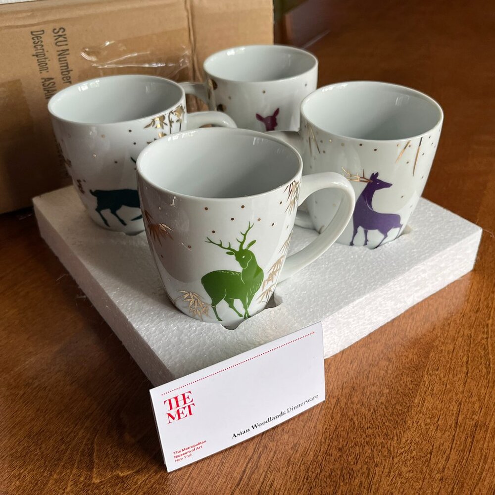 The Met "Asian Woodlands" mug set NIB